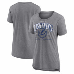 Tampa Bay Lightning Women's Reign Supreme Tri-Blend T-Shirt - Gray T-shirts