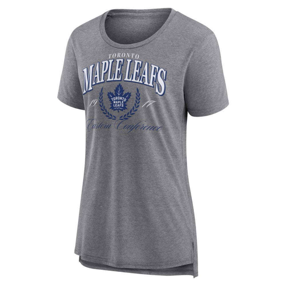 Toronto Maple Leafs Women's Reign Supreme Tri-Blend T-Shirt - Gray T-shirts