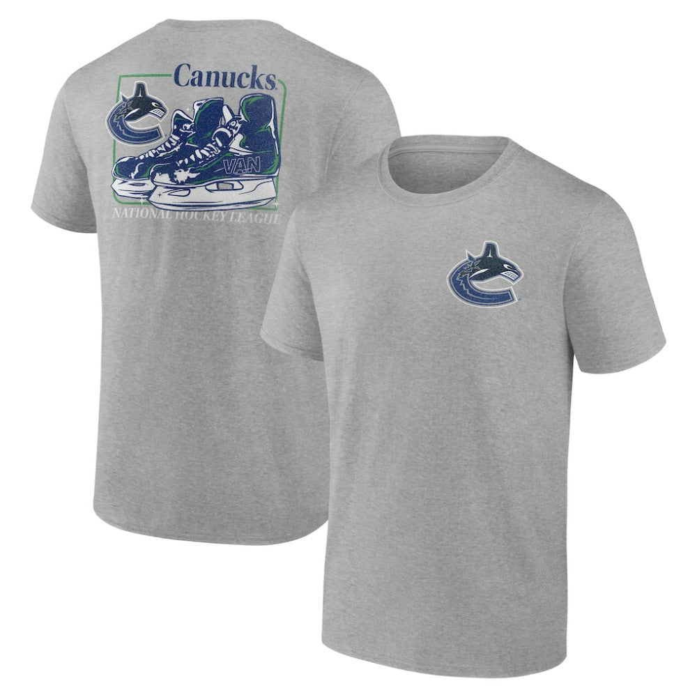 Vancouver Canucks Glory Skates T-Shirt - Heather Gray T-shirts