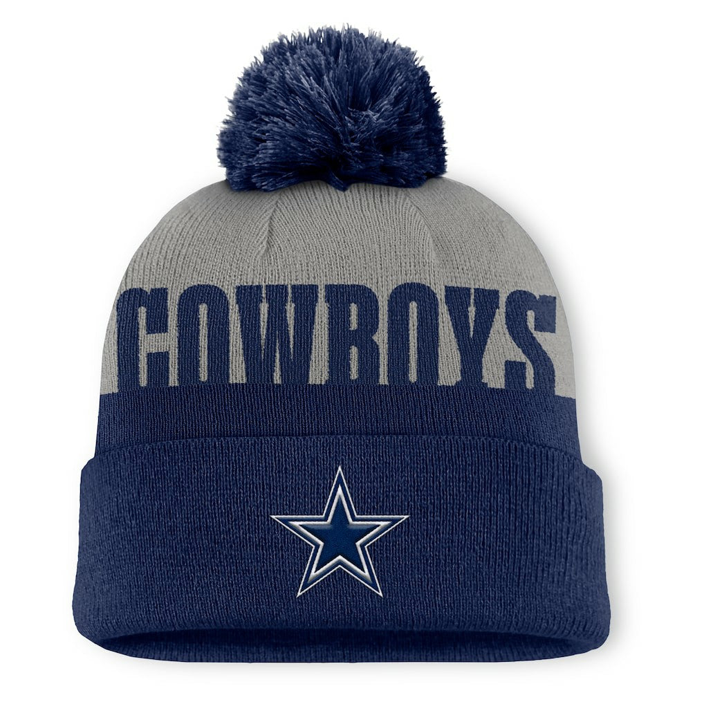 Dallas Cowboys Punter Cuffed Knit Hat with Pom - Navy on sale