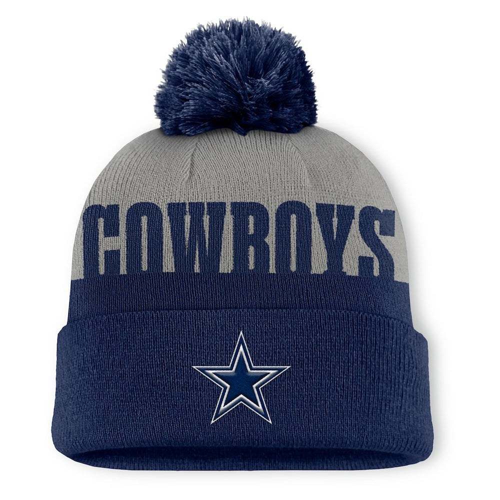 Dallas Cowboys Punter Cuffed Knit Hat with Pom - Navy on sale