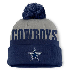 Dallas Cowboys Punter Cuffed Knit Hat with Pom - Navy on sale