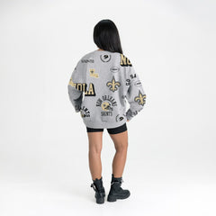 New Orleans Saints Gameday Couture Women's Always On Repeat Fleece Sweatshirt - Heather Gray online