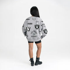 Las Vegas Raiders Gameday Couture Women's Always On Repeat Fleece Sweatshirt - Heather Gray for sale