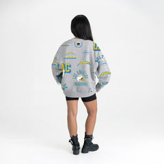 Los Angeles Chargers Gameday Couture Women's Always On Repeat Fleece Sweatshirt - Heather Gray online