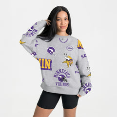 Minnesota Vikings Gameday Couture Women's Always On Repeat Fleece Sweatshirt - Heather Gray online