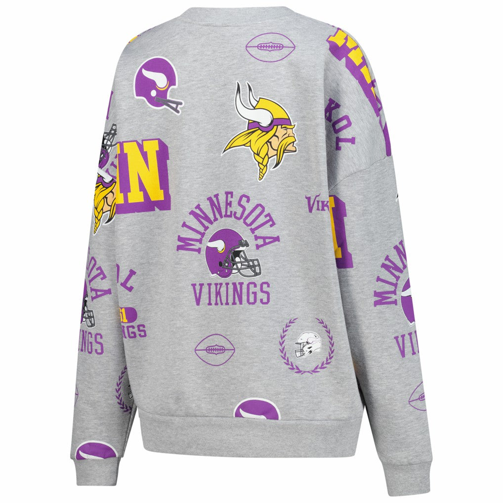 Minnesota Vikings Gameday Couture Women's Always On Repeat Fleece Sweatshirt - Heather Gray online