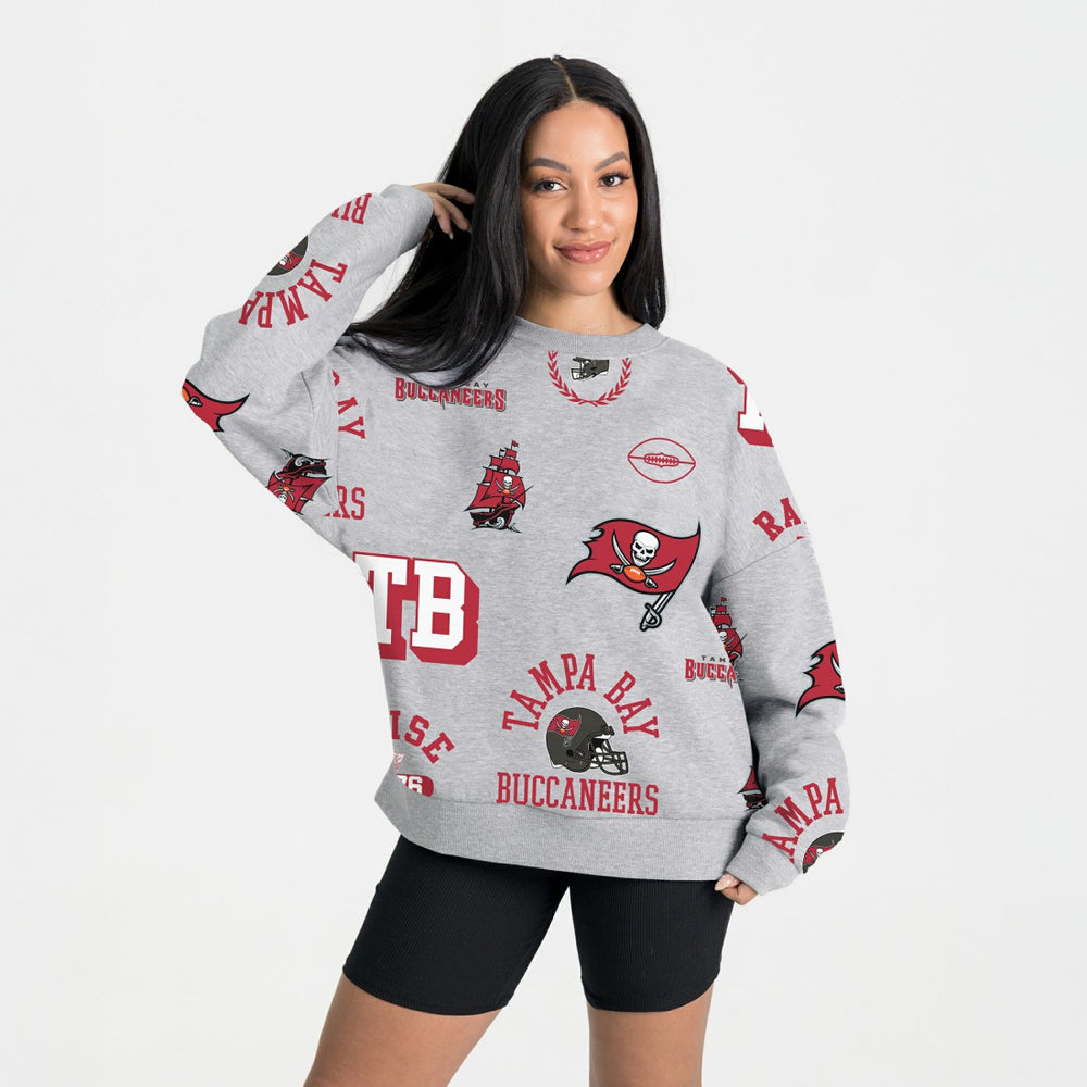 Tampa Bay Buccaneers Gameday Couture Women's Always On Repeat Fleece Sweatshirt - Heather Gray online