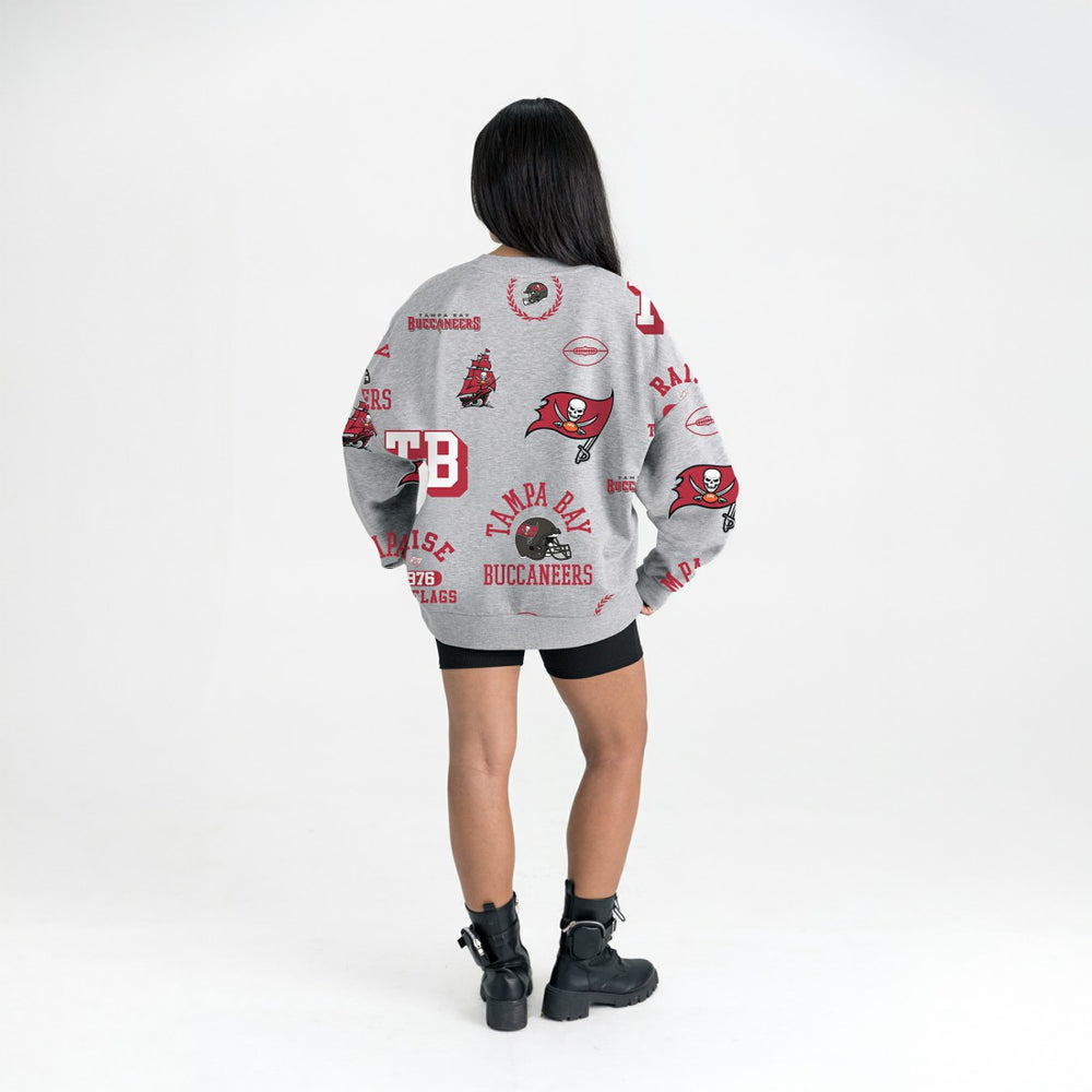 Tampa Bay Buccaneers Gameday Couture Women's Always On Repeat Fleece Sweatshirt - Heather Gray online
