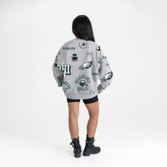 Philadelphia Eagles Gameday Couture Women's Always On Repeat Fleece Sweatshirt - Heather Gray cheap