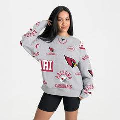 Arizona Cardinals Gameday Couture Women's Always On Repeat Fleece Sweatshirt - Heather Gray sale