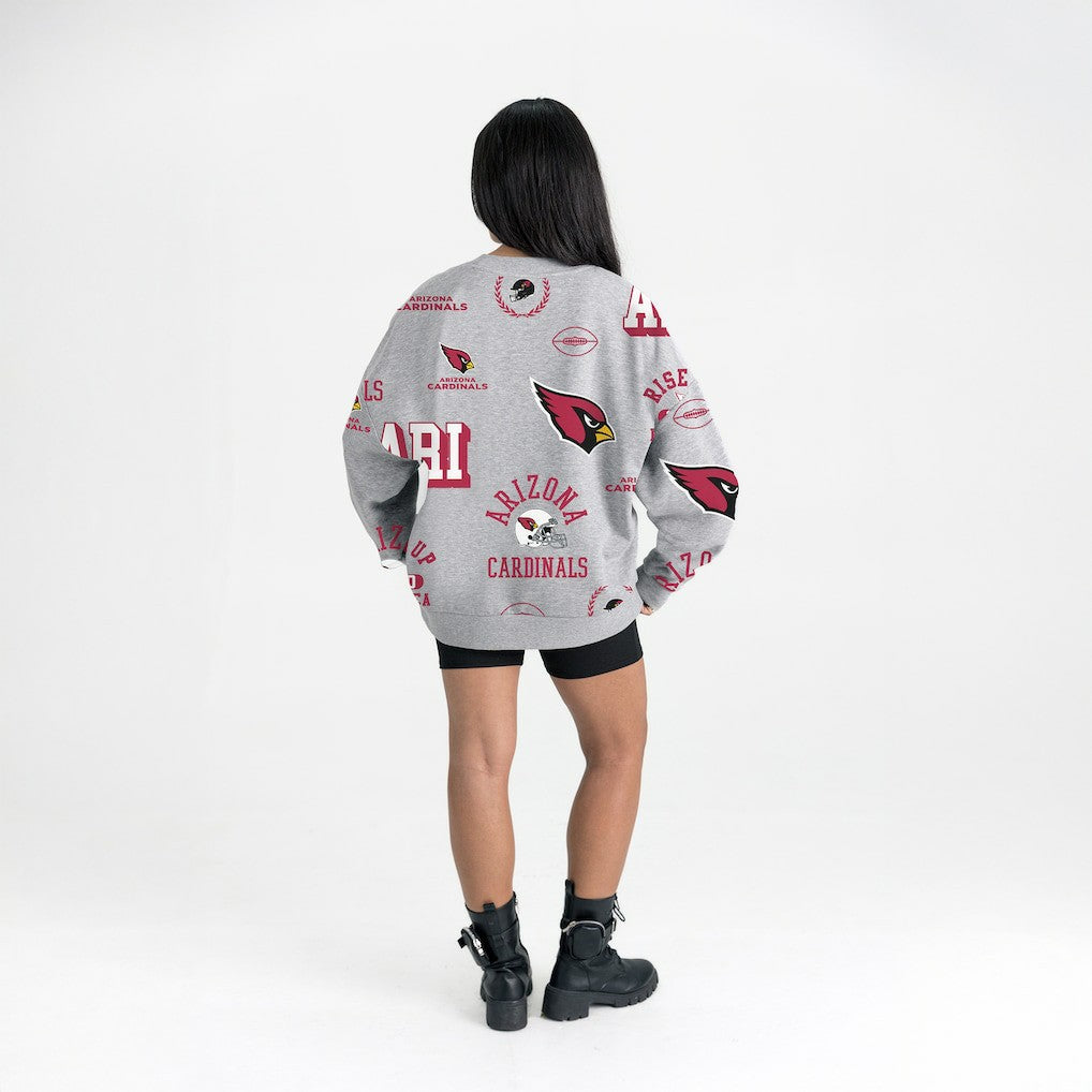 Arizona Cardinals Gameday Couture Women's Always On Repeat Fleece Sweatshirt - Heather Gray sale