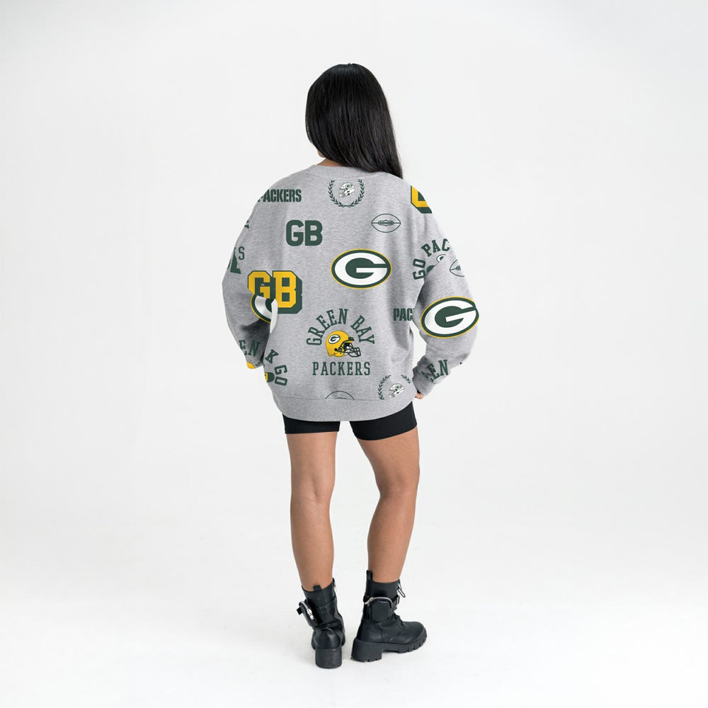 Green Bay Packers Gameday Couture Women's Always On Repeat Fleece Sweatshirt - Heather Gray online