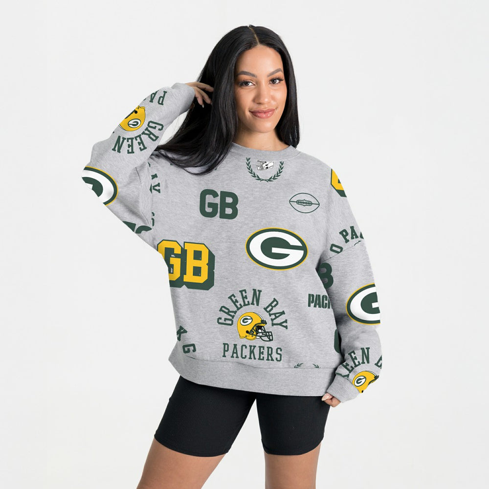 Green Bay Packers Gameday Couture Women's Always On Repeat Fleece Sweatshirt - Heather Gray online
