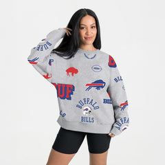 Buffalo Bills Gameday Couture Women's Always On Repeat Fleece Sweatshirt - Heather Gray cheap
