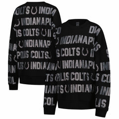 Indianapolis Colts Gameday Couture Women's Oversized Hype Era Rhinestone Text Sweatshirt - Black discount