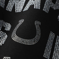 Indianapolis Colts Gameday Couture Women's Oversized Hype Era Rhinestone Text Sweatshirt - Black discount