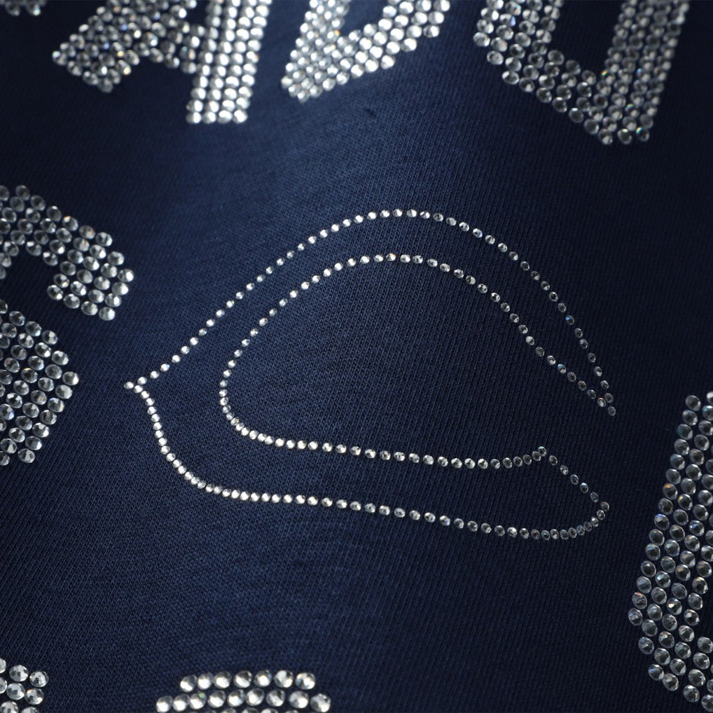 Chicago Bears Gameday Couture Women's Oversized Hype Era Rhinestone Text Sweatshirt - Navy sale