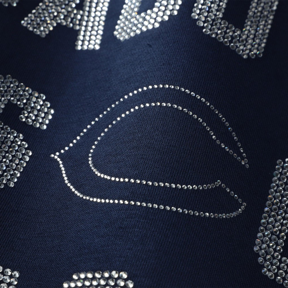 Chicago Bears Gameday Couture Women's Oversized Hype Era Rhinestone Text Sweatshirt - Navy sale