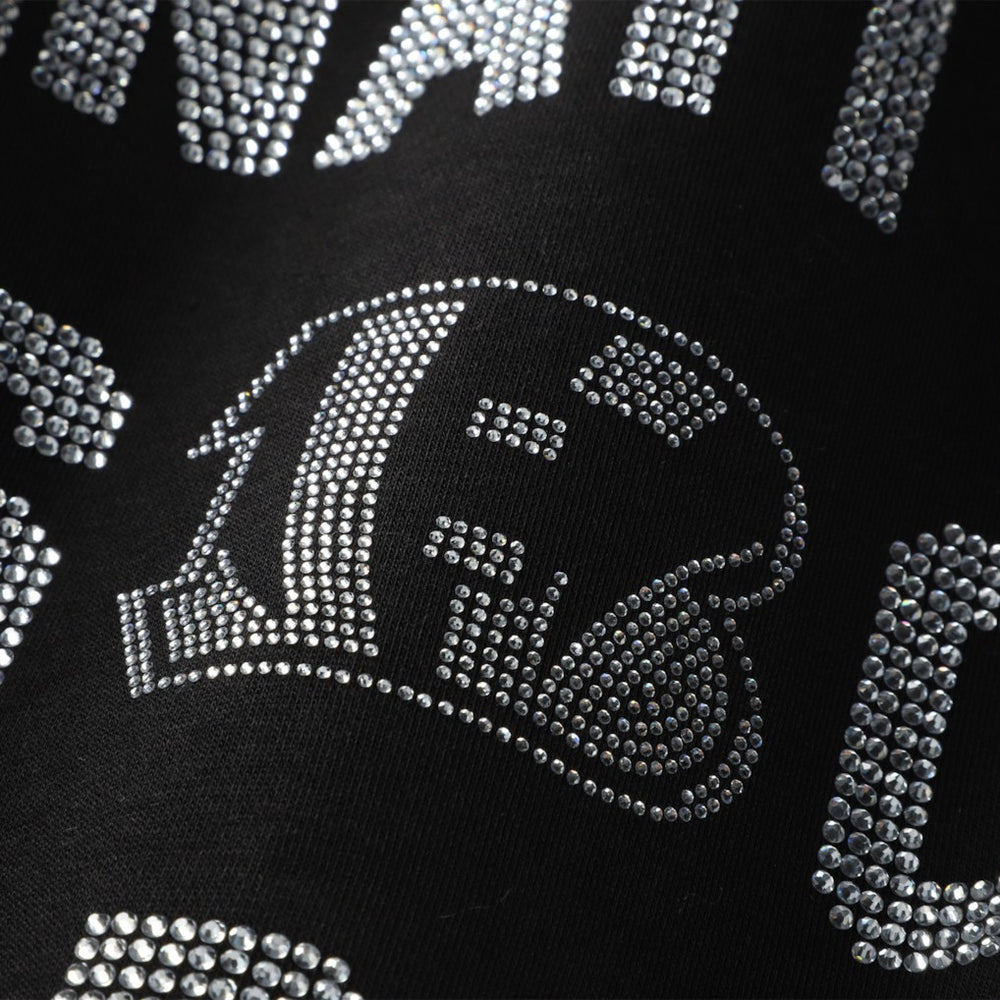 Cincinnati Bengals Gameday Couture Women's Oversized Hype Era Rhinestone Text Sweatshirt - Black on sale
