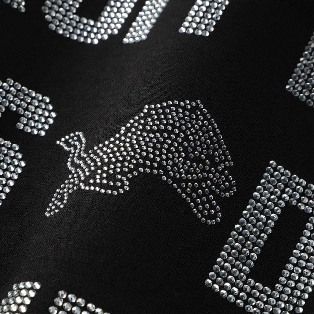 Detroit Lions Gameday Couture Women's Oversized Hype Era Rhinestone Text Sweatshirt - Black cheap