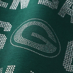 Green Bay Packers Gameday Couture Women's Oversized Hype Era Rhinestone Text Sweatshirt - Green on sale