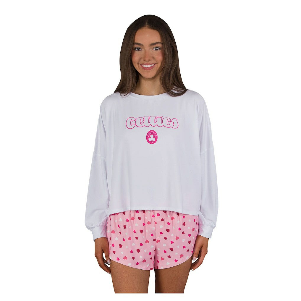 Boston Celtics Concepts Sport Women's Lyric Long Sleeve Top & Shorts Set on sale