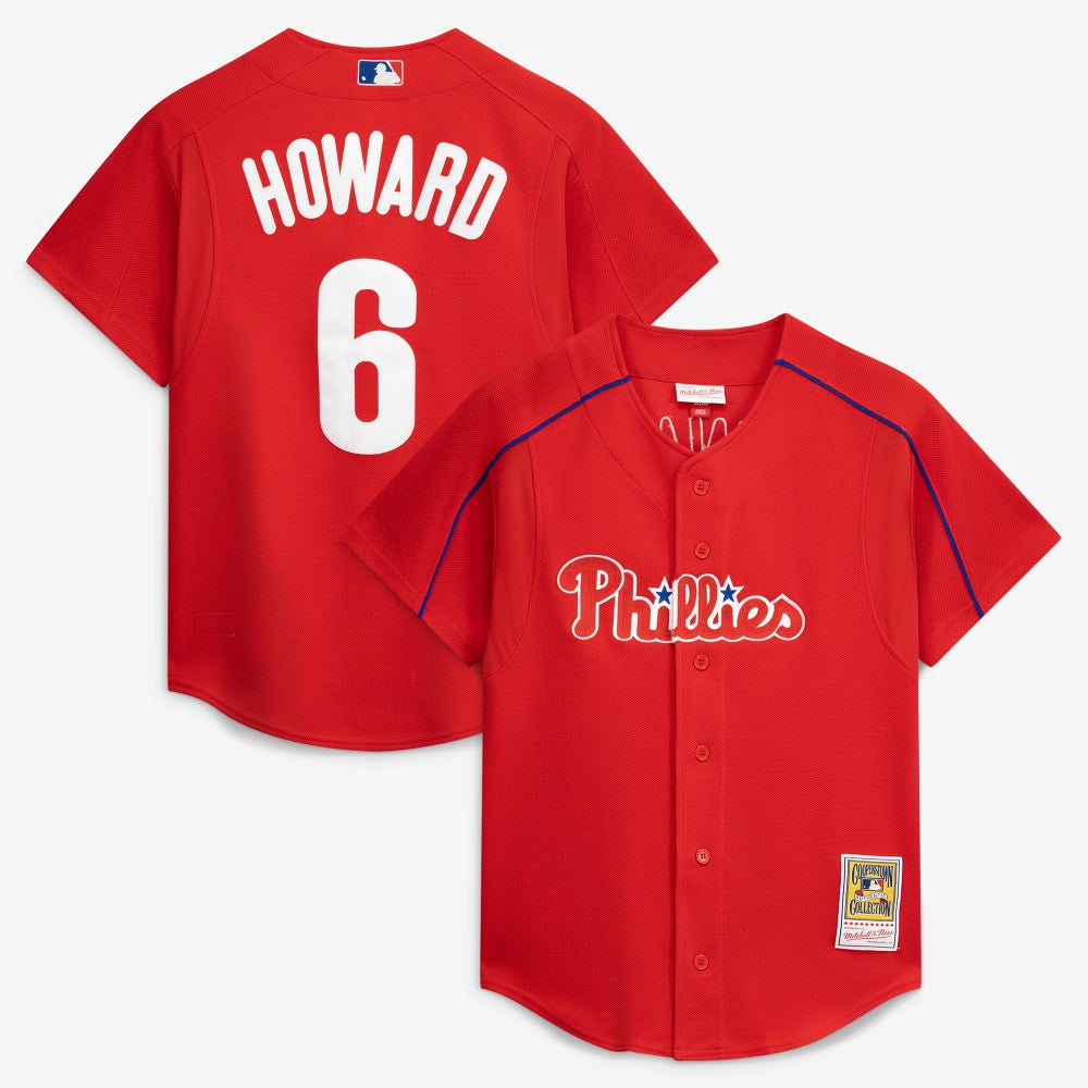 Ryan Howard Philadelphia Phillies Cooperstown Collection Batting Practice Jersey - Red
