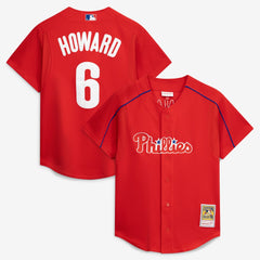 Ryan Howard Philadelphia Phillies Cooperstown Collection Batting Practice Jersey - Red