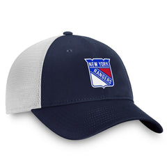 New York Rangers Fanatics Core Primary Logo Trucker Adjustable Hat - Blue/White Hats