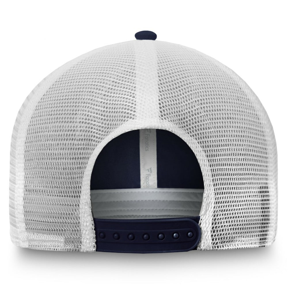 New York Rangers Fanatics Core Primary Logo Trucker Adjustable Hat - Blue/White Hats