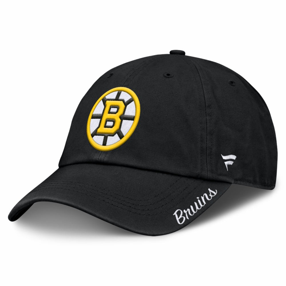Boston Bruins Fanatics Women's Core Logo Adjustable Hat - Black Hats
