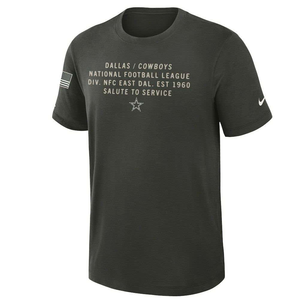 Dallas Cowboys 2025 Salute to Service Sideline Slub Dri-FIT T-Shirt - Forest Green for sale