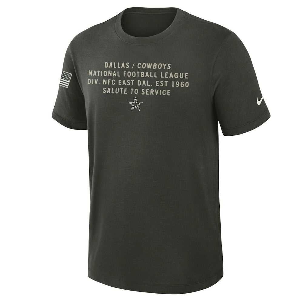 Dallas Cowboys 2025 Salute to Service Sideline Slub Dri-FIT T-Shirt - Forest Green for sale