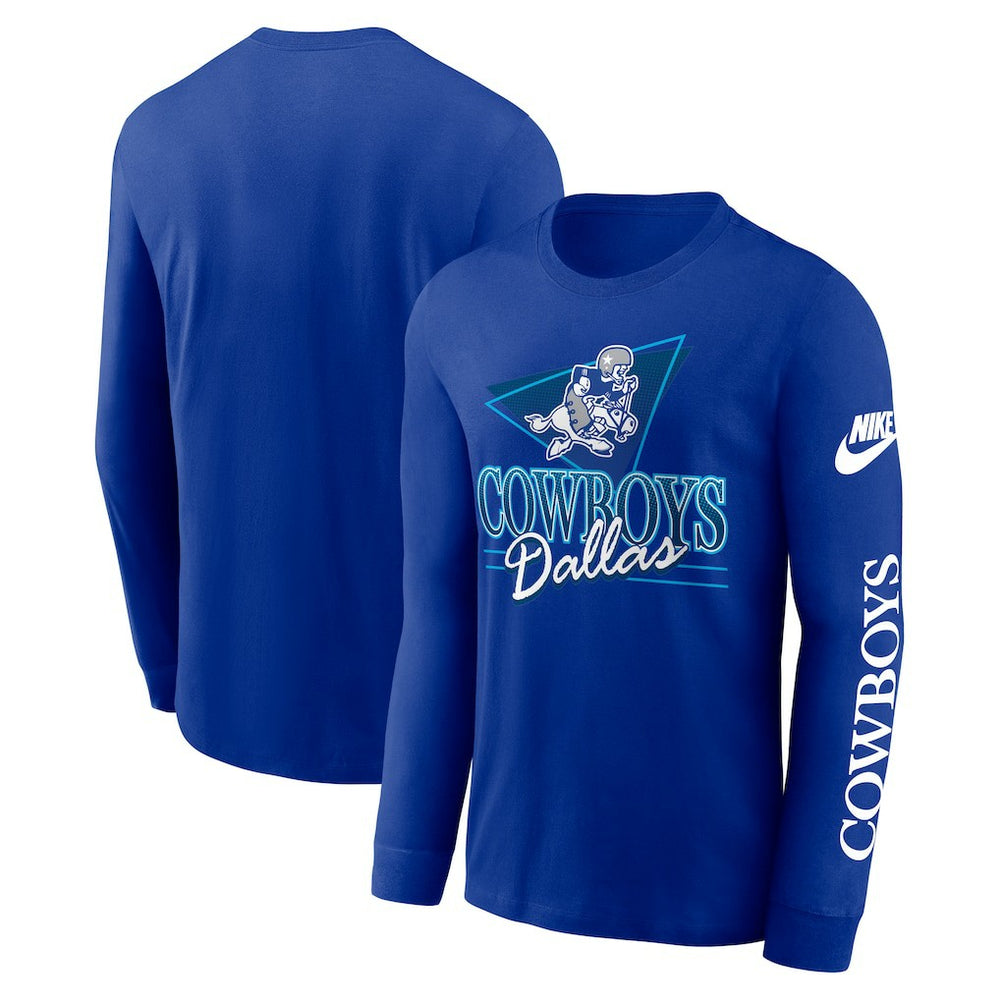 Dallas Cowboys Rewind Long Sleeve T-Shirt - Royal outlet
