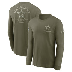 Dallas Cowboys 2025 Salute to Service Sideline Long Sleeve T-Shirt - Olive outlet