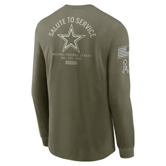 Dallas Cowboys 2025 Salute to Service Sideline Long Sleeve T-Shirt - Olive outlet