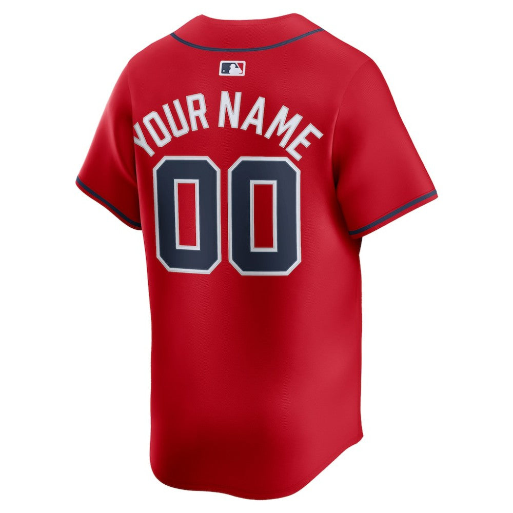 Atlanta Braves Alternate Limited Custom Jersey Red