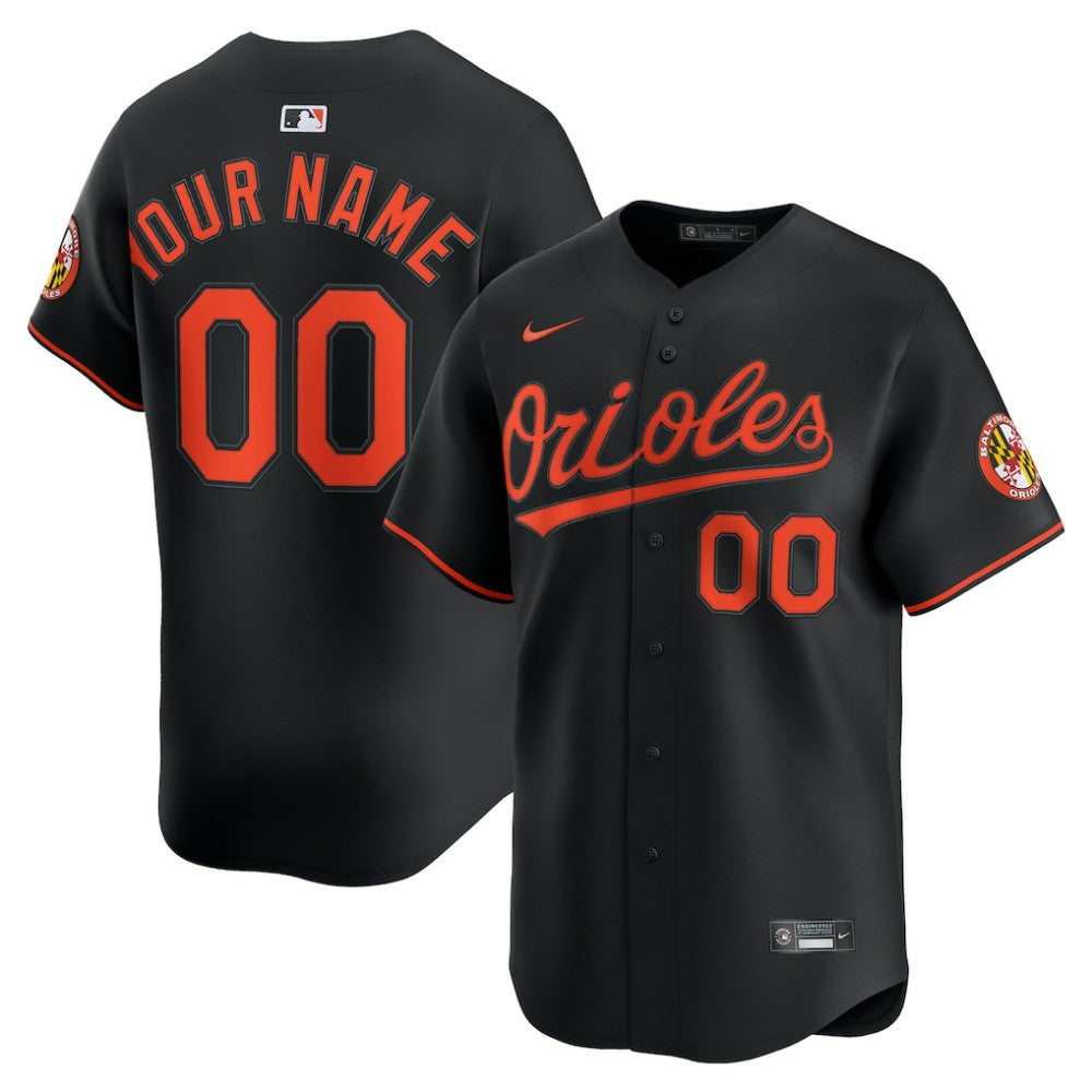 Baltimore Orioles Alternate Limited Custom Jersey Black