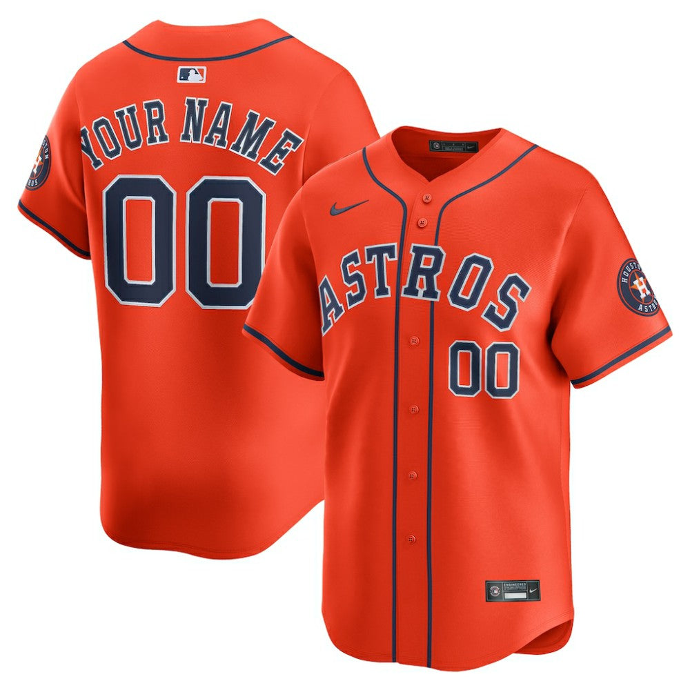 Houston Astros Alternate Limited Custom Jersey Orange