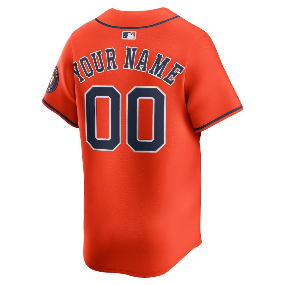 Houston Astros Alternate Limited Custom Jersey Orange