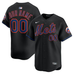 New York Mets Alternate Limited Custom Jersey Black