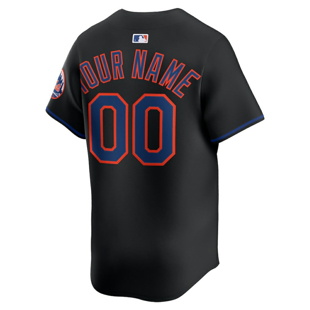 New York Mets Alternate Limited Custom Jersey Black
