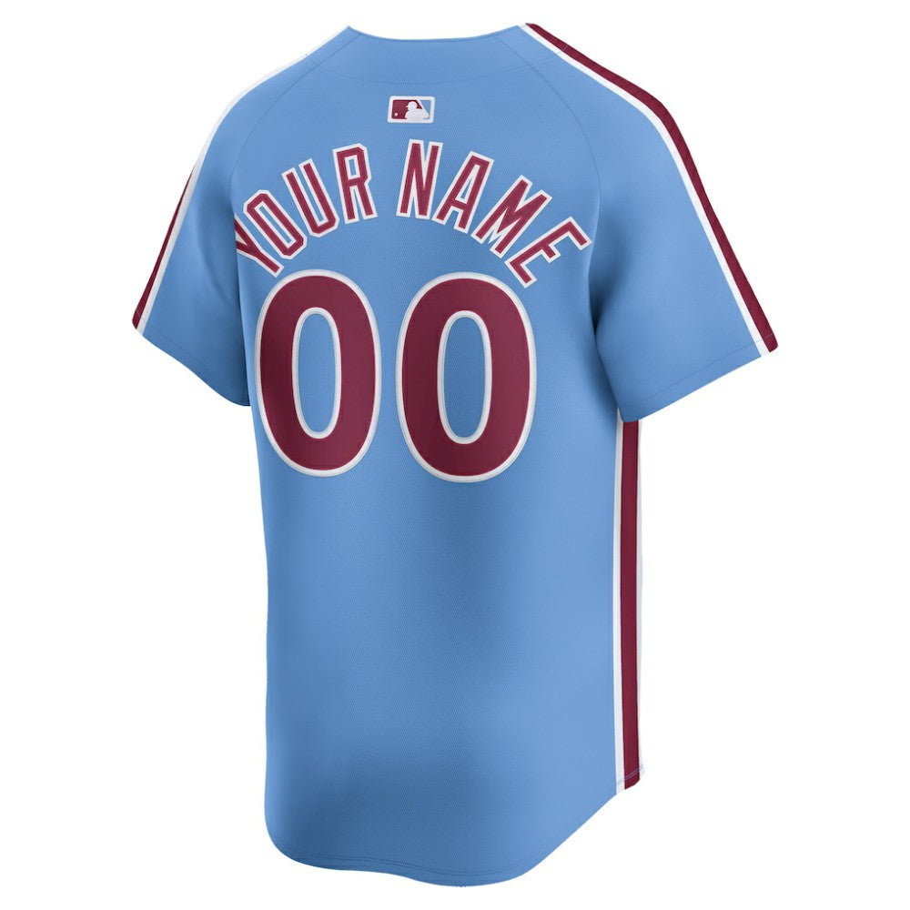 Philadelphia Phillies Alternate Limited Custom Jersey Light Blue