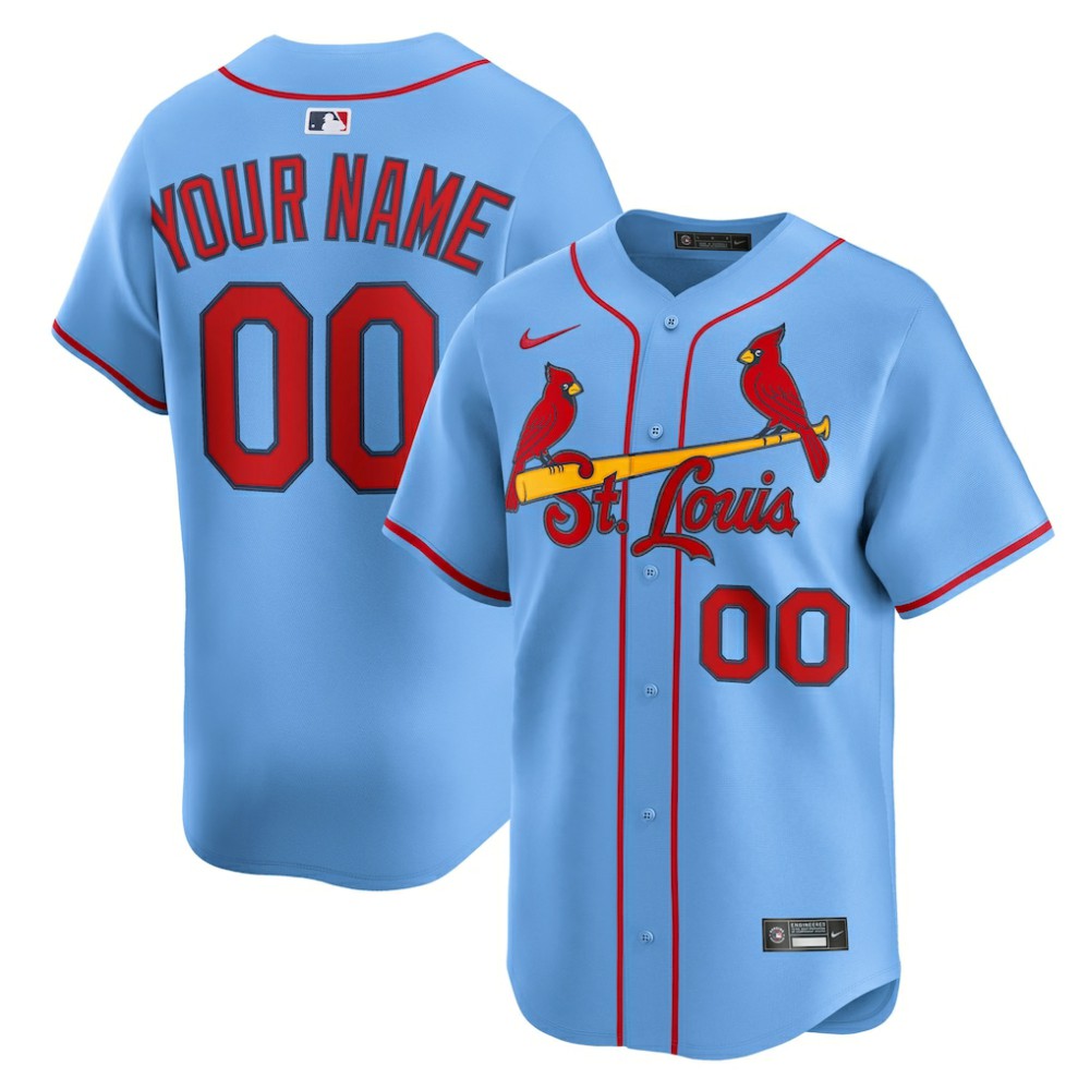 St. Louis Cardinals Alternate Limited Custom Jersey Light Blue