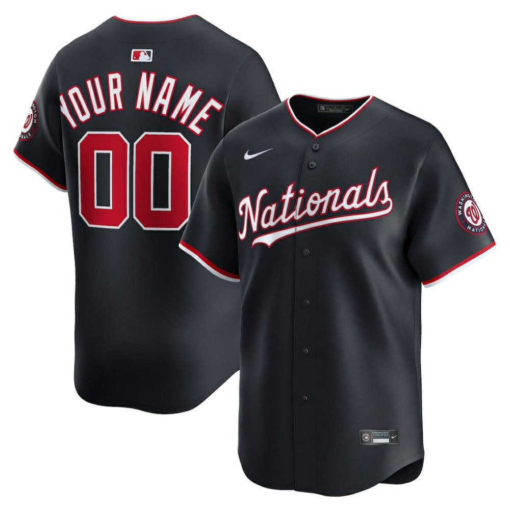 Washington Nationals Alternate Limited Custom Jersey Navy