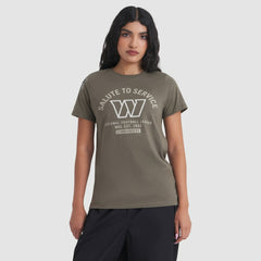 Washington Commanders Women's 2025 Salute to Service Sideline T-Shirt - Olive outlet