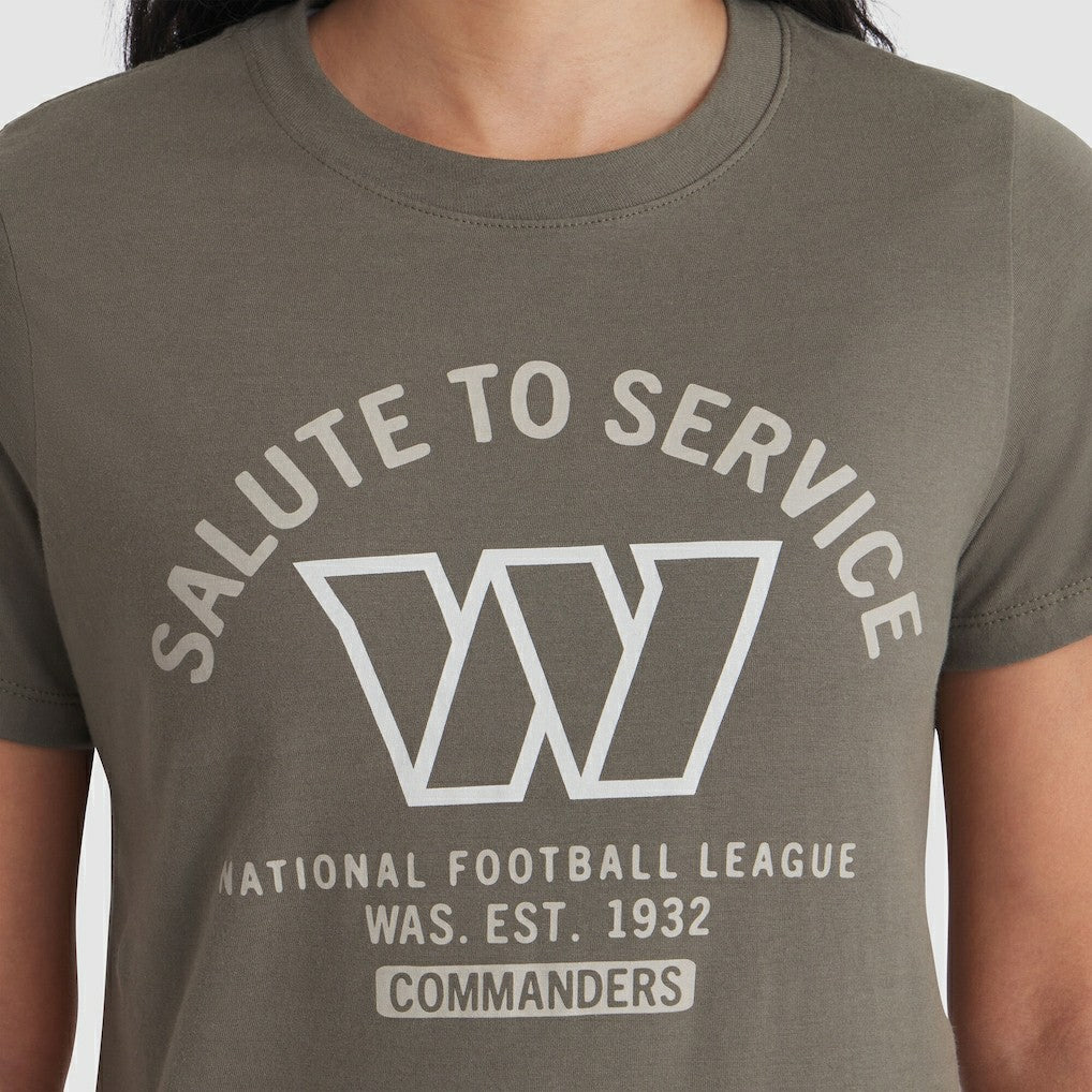 Washington Commanders Women's 2025 Salute to Service Sideline T-Shirt - Olive outlet