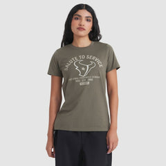Houston Texans Women's 2025 Salute to Service Sideline T-Shirt - Olive cheap