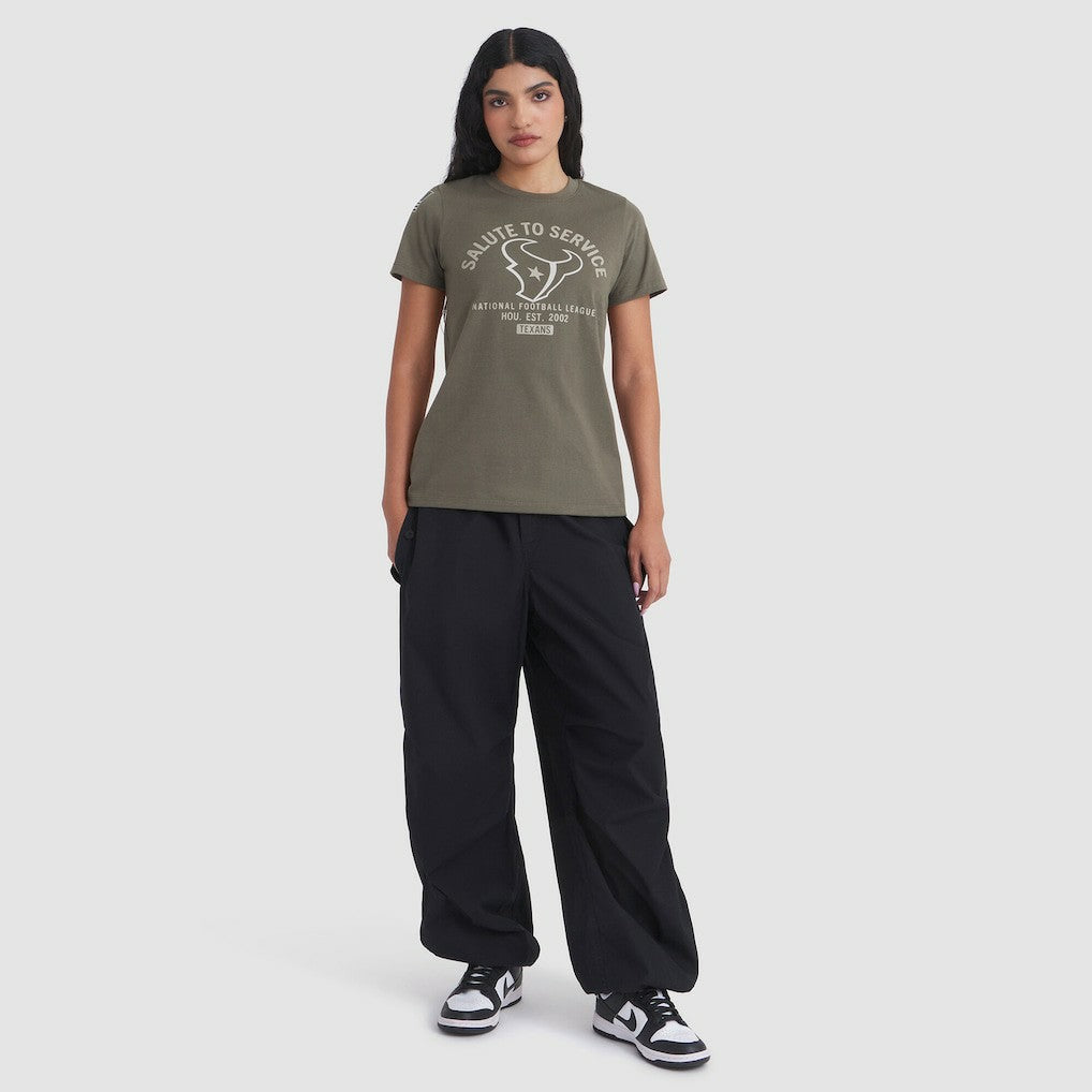 Houston Texans Women's 2025 Salute to Service Sideline T-Shirt - Olive cheap